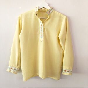 Vintage yellow blouse size small